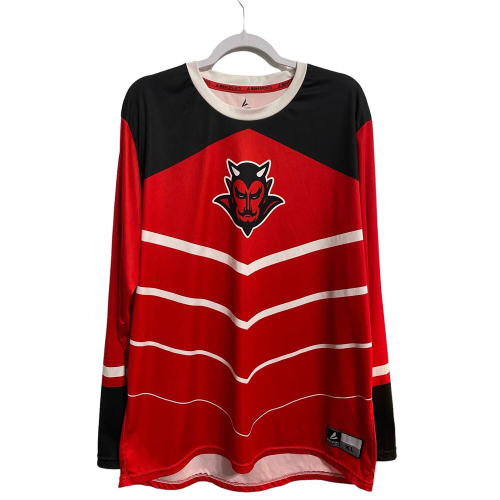 Red Devils Jersey Cavinee XL Red Black Long Sleeve Sports